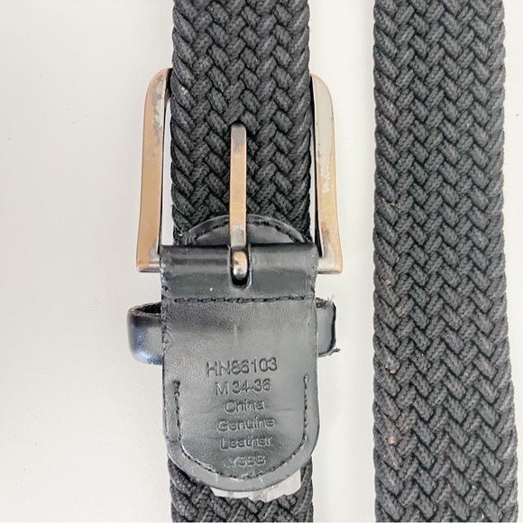 Original Penguin Genuine Leather Black Braided Fashion Belt Men’s 34-36 Waist - Picture 3 of 7